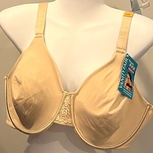 Vanity Fair Beige Full-Coverage Bra with Lace Detail with Underwire and Padding